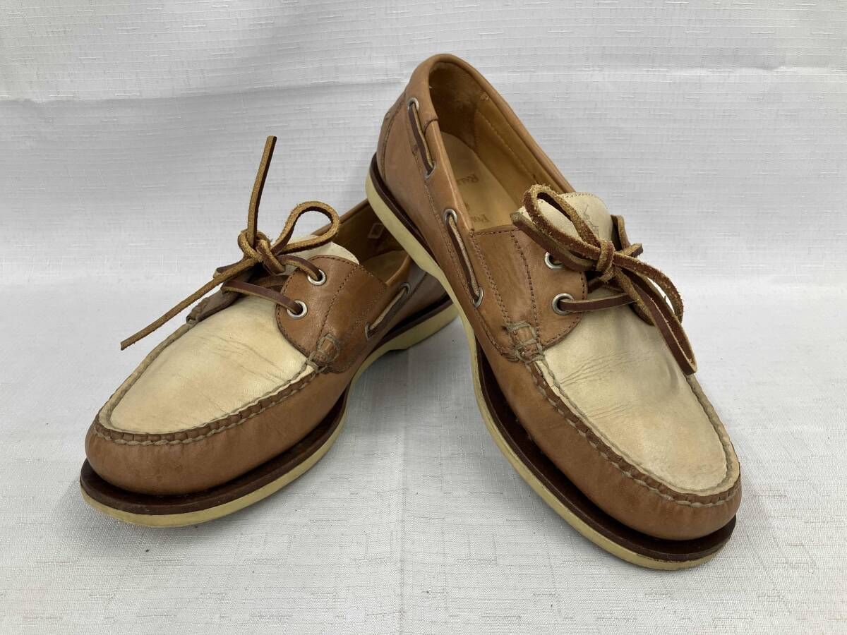 Ralph Laurenラルフローレン/デッキシューズ/506787/ブラウン&オフホワイト/サイズ81/2EE 8,290円