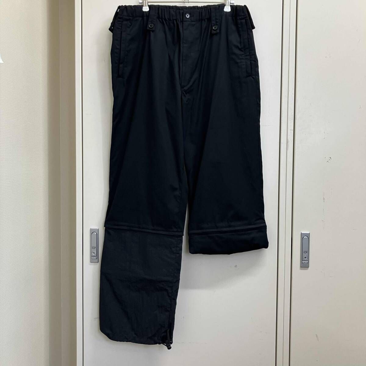09ss YOHJI YAMAMOTO POUR HOMME MAN’S 裾ジップパンツ HV-P48-066 サイズ:3 ブラック ヨウジヤマモトプールオム