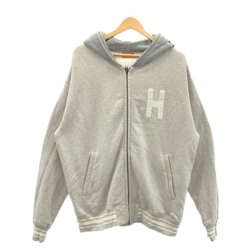 【中古】HUMAN MADE Zip Up Hoodie Dry All XXL Gray HM31CS018[79]