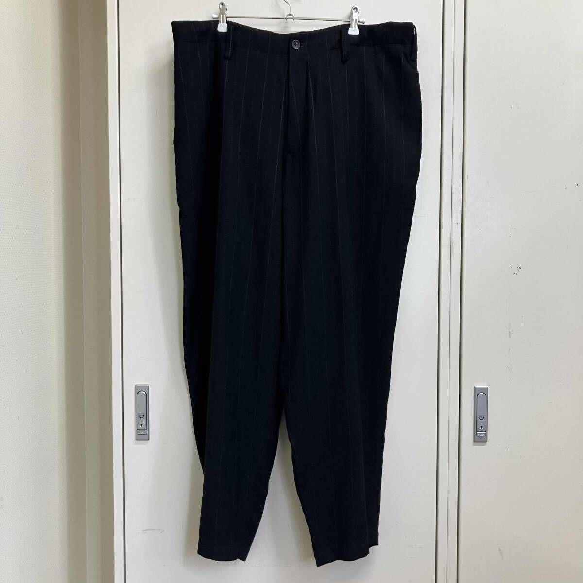 25ss Y's for men MAN’S ストライプレーヨンスラックス MP-P80-204 サイズ:3 ブラック ワイズフォーメン