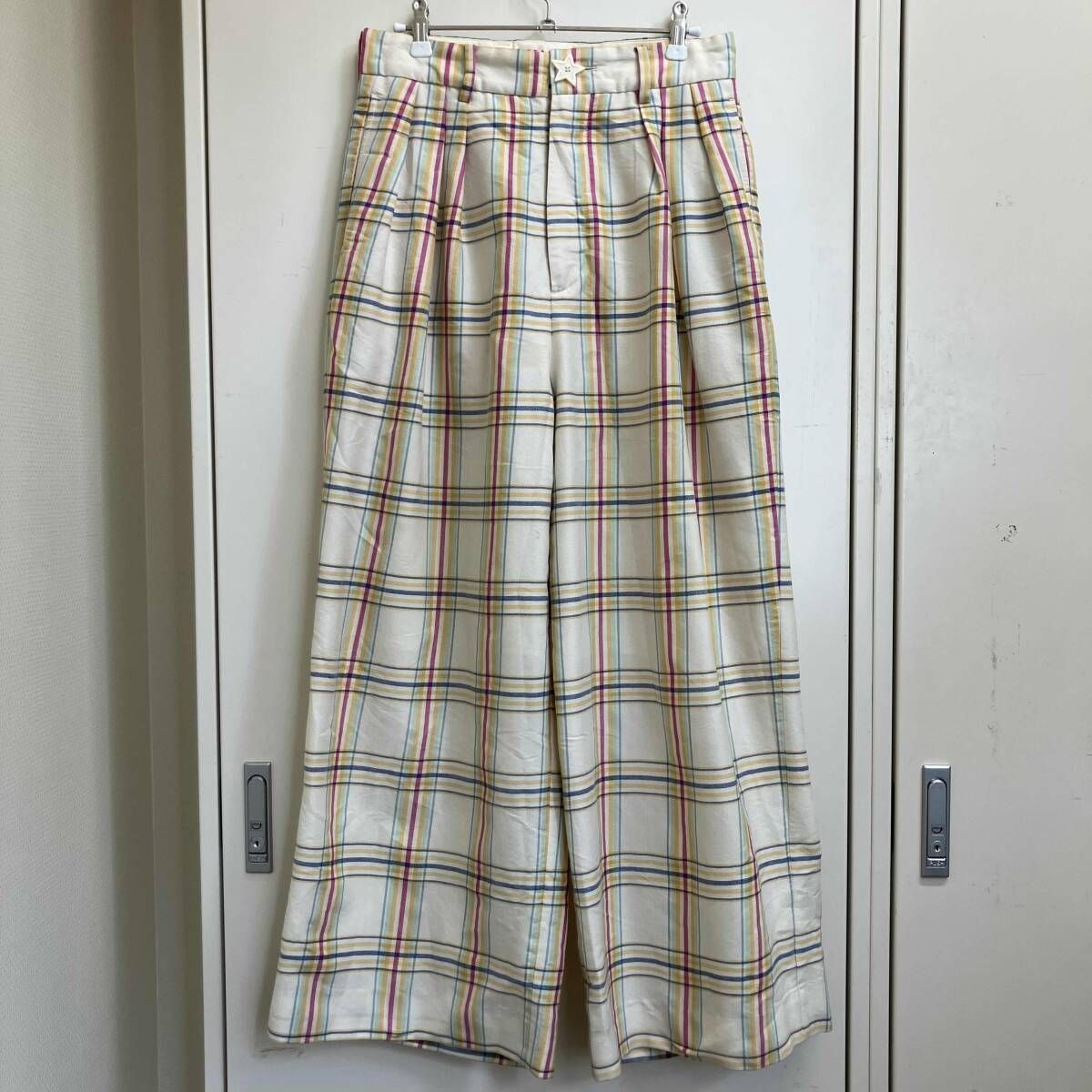 MASU 3 TUCK WIDE TROUSERS MSSS-PT0322 サイズ44 総柄 マス