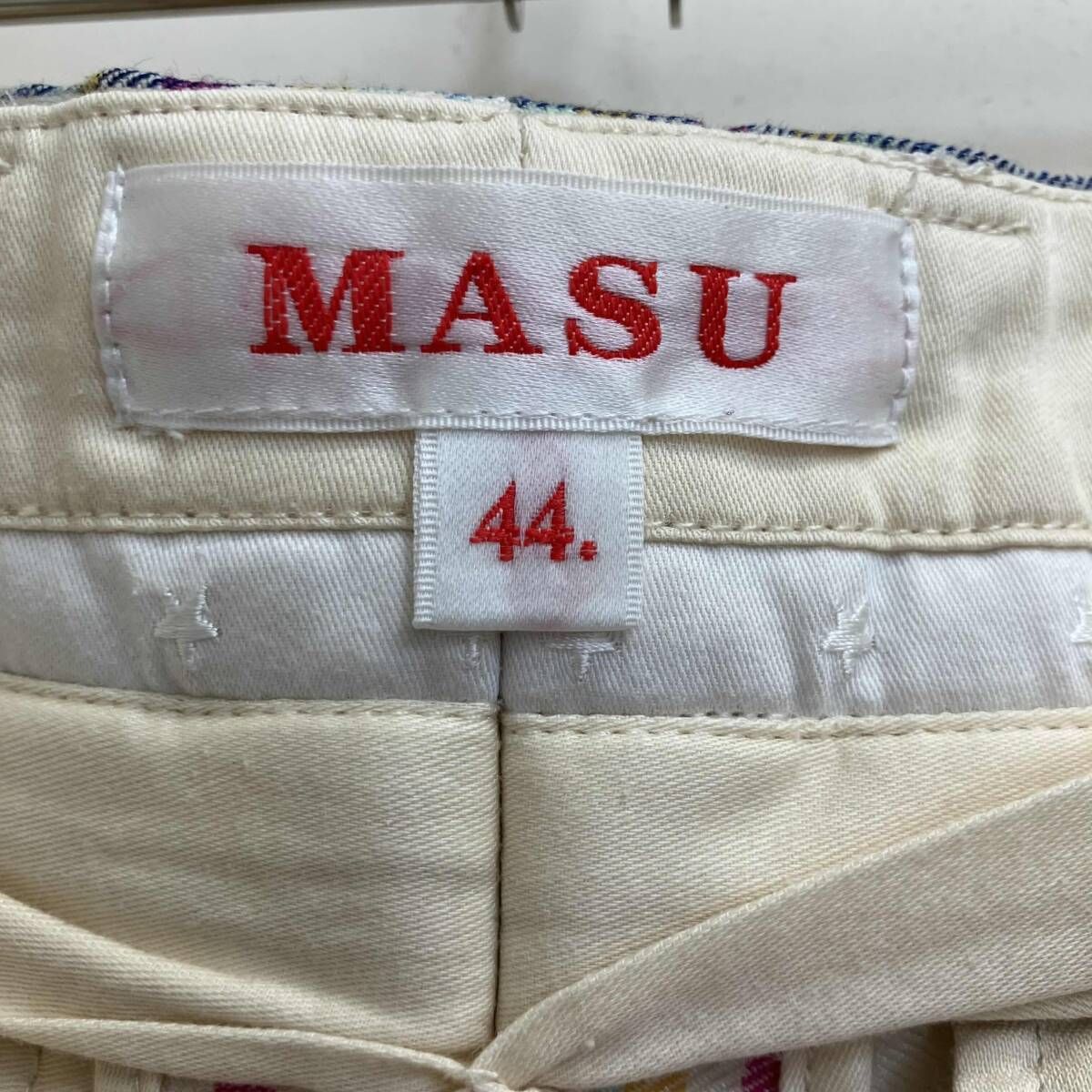 MASU 3 TUCK WIDE TROUSERS MSSS-PT0322 サイズ44 総柄 マス