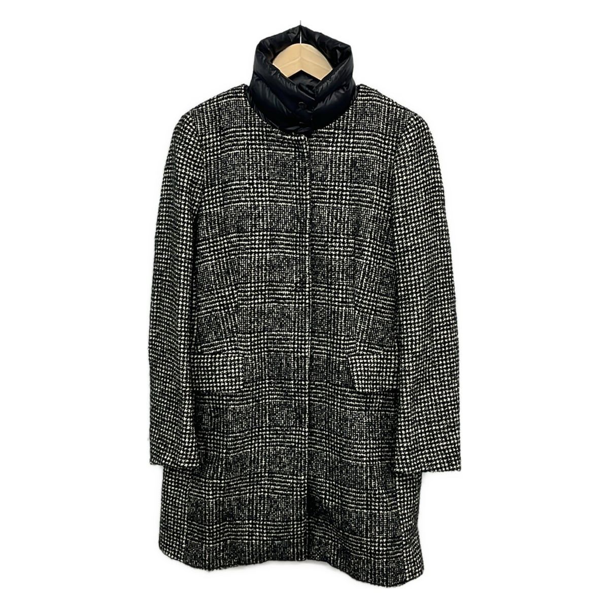 MARELLA(マレーラ) コート サイズ6 M レディース美品 - 黒×白 長袖/千鳥格子柄/冬