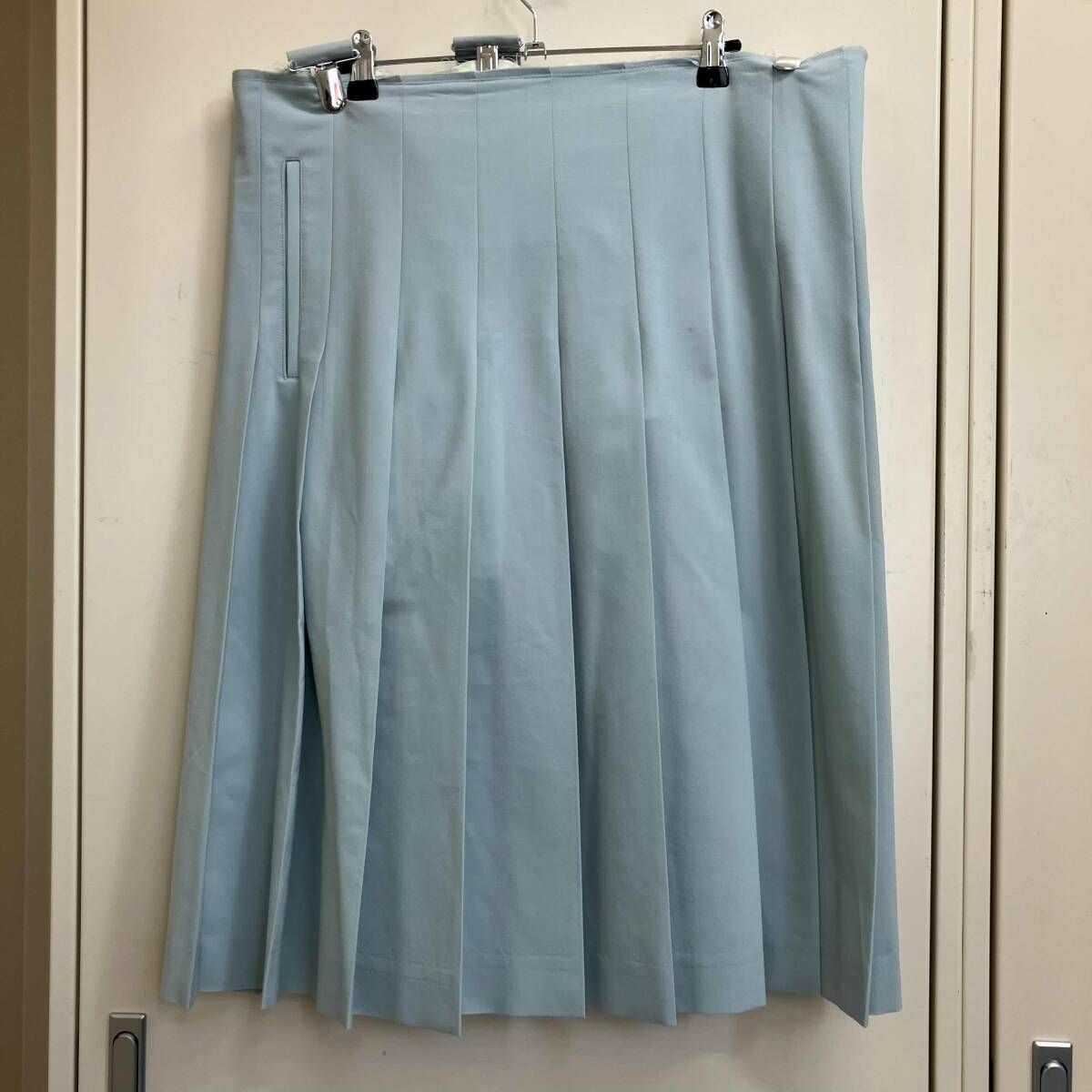 26SS COMME des GARCONS HOMME PLUS エステル ウール トロピカル 吊りスカート PQ-5002 サイズL ブルー系 コムデギャルソンオムプリュス