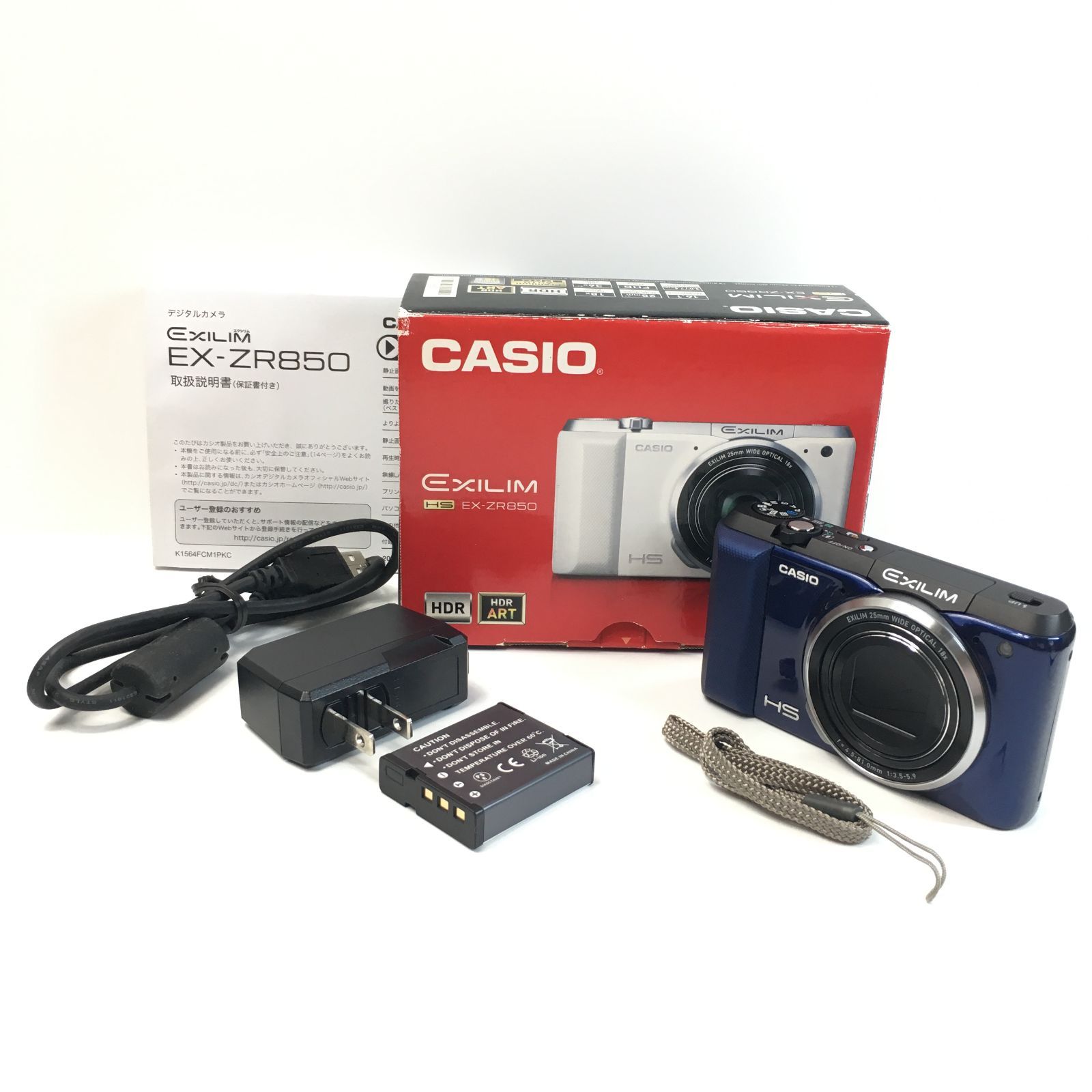 【元箱付】CASIO カシオ コンデジ EXZR850 ブルー 12,766円