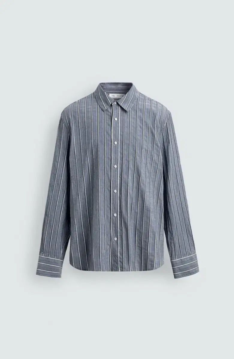 Zara ザラ リラックスフィット ストライプ ジャカード シャツ L 新品