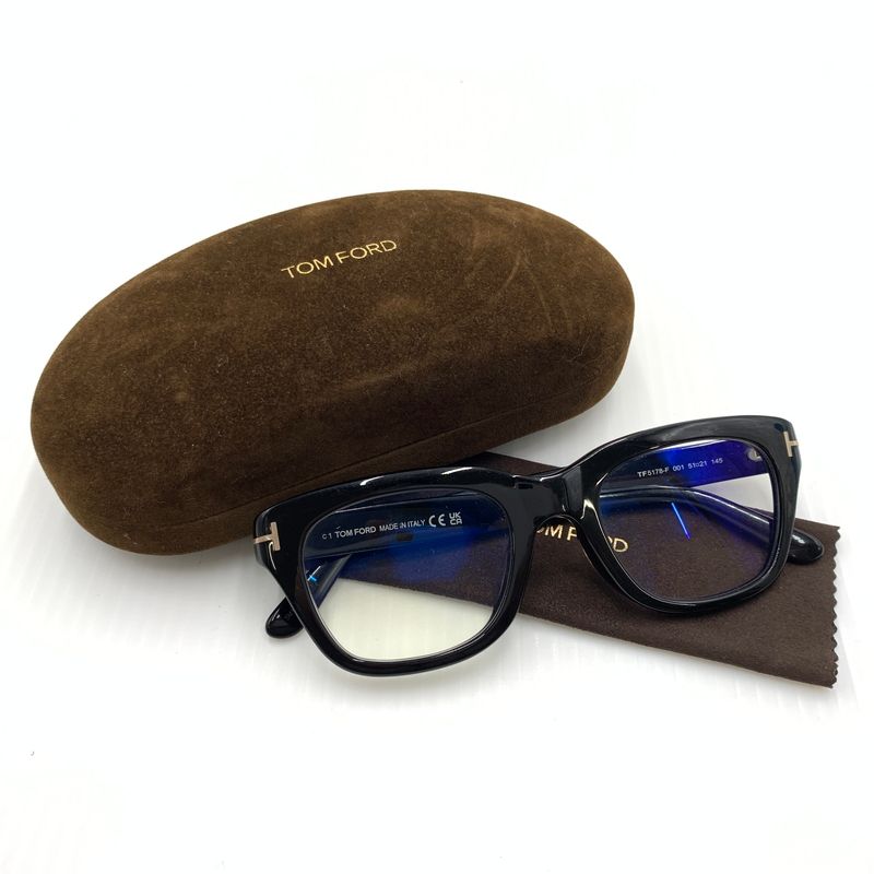 【中古品】 TOM FORD トムフォード ASIAN FIT SUNGLASSES TF5178-F アジアン フィット サングラス アイウェア メガネ ウェリントンシェイプ ※度入り 【203-260801-ko-04-tei】