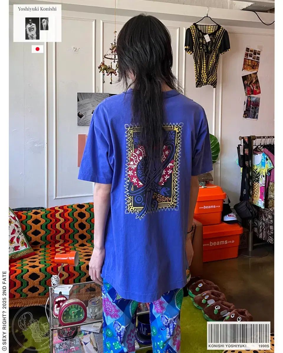 90s FICCE by Konishi Yoshiyuki アカデミック・アーカイヴ 日本 ヴィンテージ ネイティブ シングルステッチ 半袖 Tシャツ