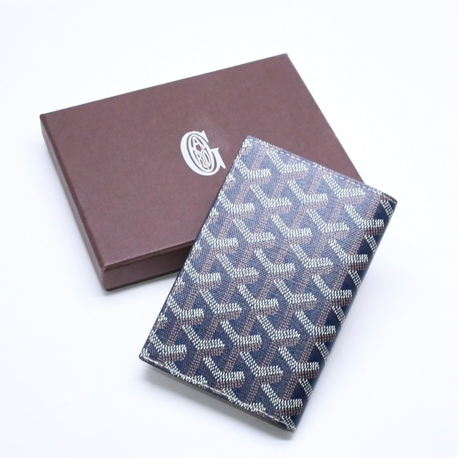 新品同様 GOYARD ゴヤール グルネル パスポートケース カードケース GRENELPMLTY12CL12X PVC レザー ネイビー 中古 4a006019 66,550円