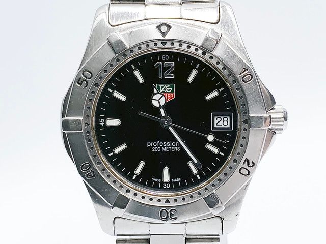 タグホイヤー TAG Heuer Professional WK1110-1 クォーツ メンズ 腕時計 黒文字盤