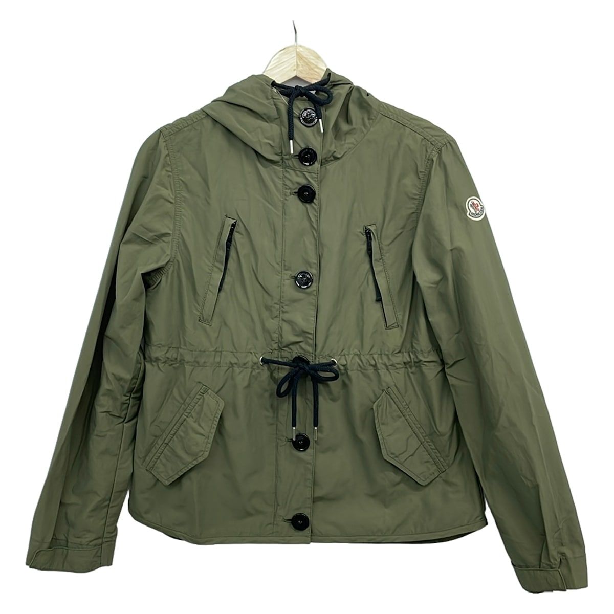 MONCLER(モンクレール) ブルゾン サイズ2 M レディース美品 ANCILLA カーキ ジップアップ/春・秋物