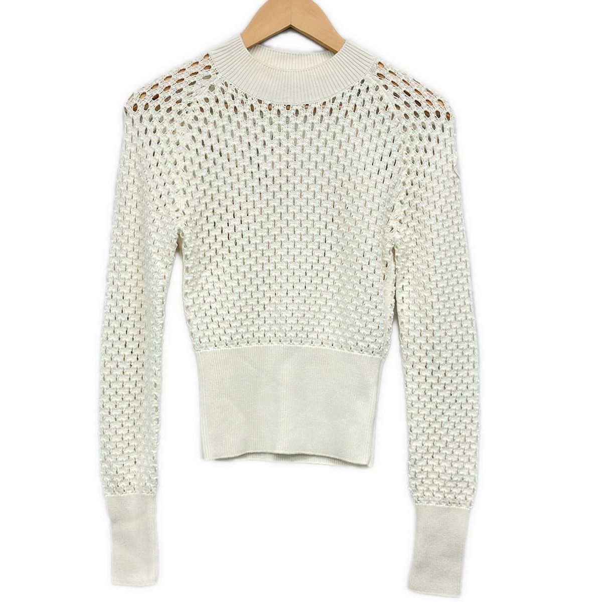 MONCLER(モンクレール) 長袖セーター サイズXS レディース美品 GIROCOLLO TRICOT アイボリー クルーネック