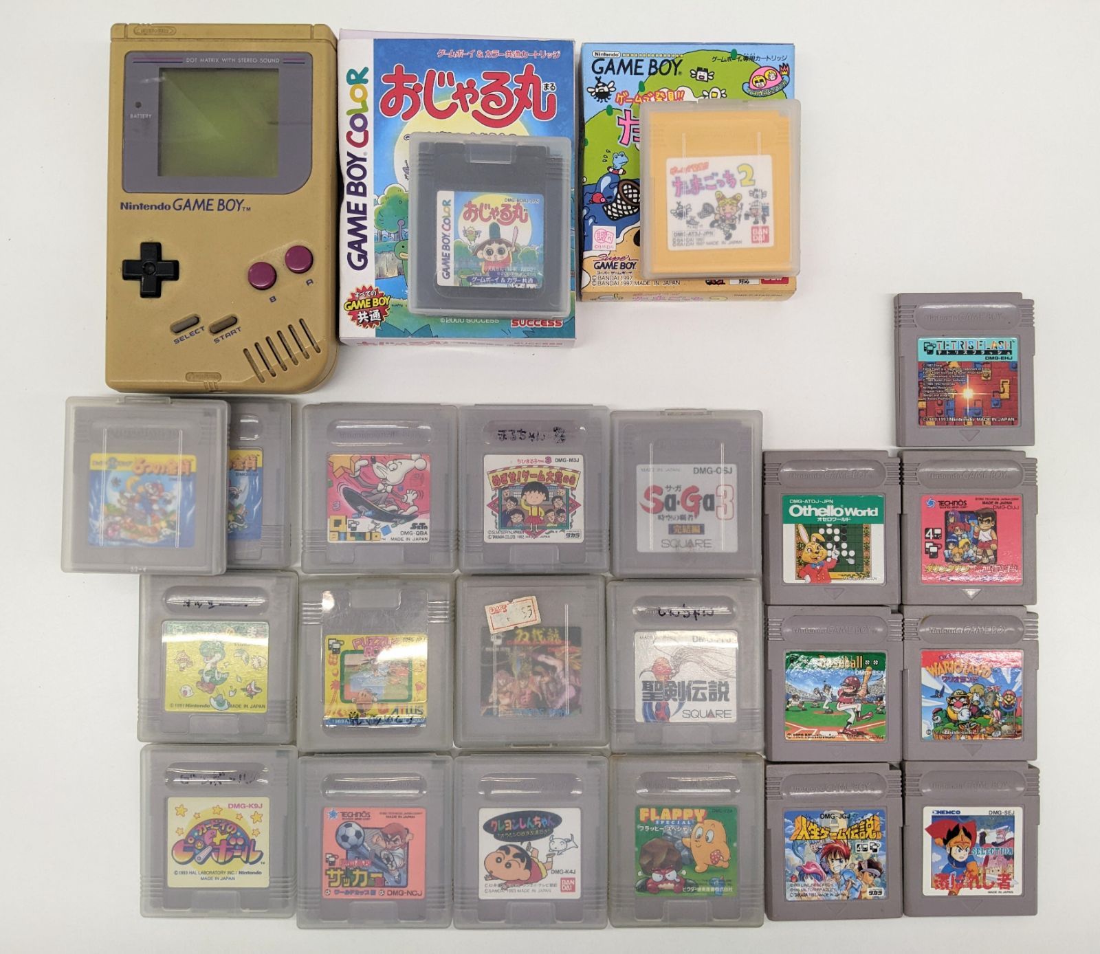 S【ジャンク・動作未確認】GAMEBOY ゲームボーイ 本体、ソフト22本 まとめて まとめ売り S-0
