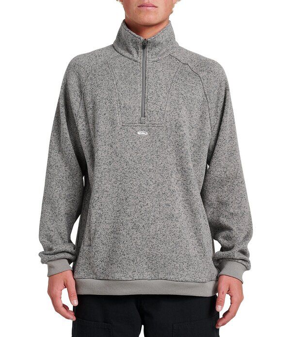 クイックシルバー メンズ アウター ニット・セーター モックネック ハーフジップ フリース Quiksilver Keller Long Sleeve Half Zip Mock Neck Fleec