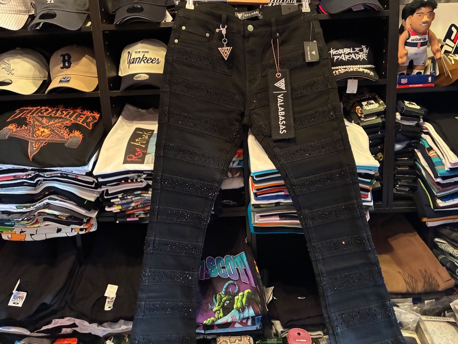 VALABASAS Phoenix 3.0 STACKED DENIM (VLBS-VJ3-1118:Jet Black) バラバサス/スタックドパンツ 32インチ 18,095円