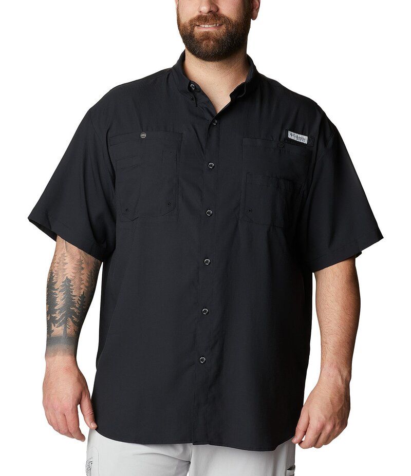 コロンビア メンズ トップス シャツ トール 半袖 Columbia PFG Big Tall Tamiami II ShortSleeve Solid Shirt Black ブラック 14,230円