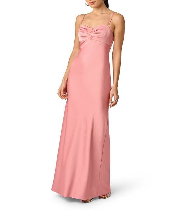 アドリアナ パペル レディース トップス ワンピース クレープ Adrianna Evening by Adrianna Papell Textured Crepe Long Dress Deep R