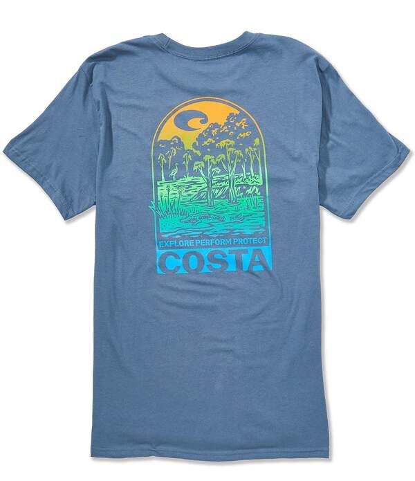 コスタ メンズ トップス シャツ Costa Stream To Seast Short Sleeve TShirt Ice Blue ブルー