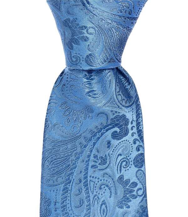 ロバートグラハム メンズ アクセサリー ネクタイ シルク Robert Graham Solid Paisley 3 14 Silk Tie Blue ブルー