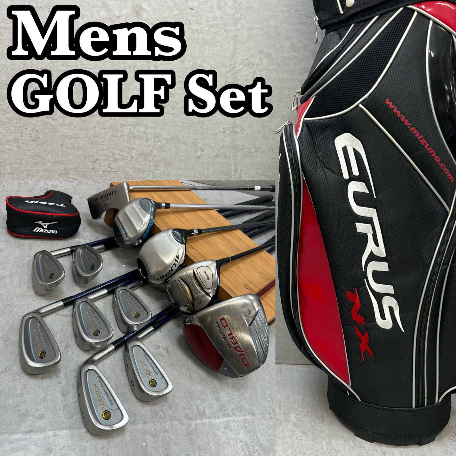 キャロウェイ ミズノ メンズゴルフ クラブセット 12本 右利き用 カーボン キャディバッグ Callaway MIZUNO