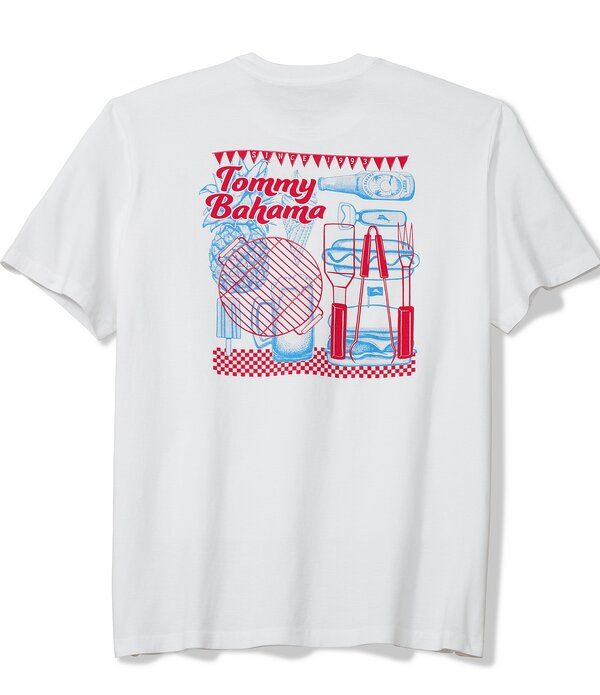 トッミーバハマ メンズ トップス シャツ Tommy Bahama Grill and Chill Short Sleeve TShirt White ホワイト