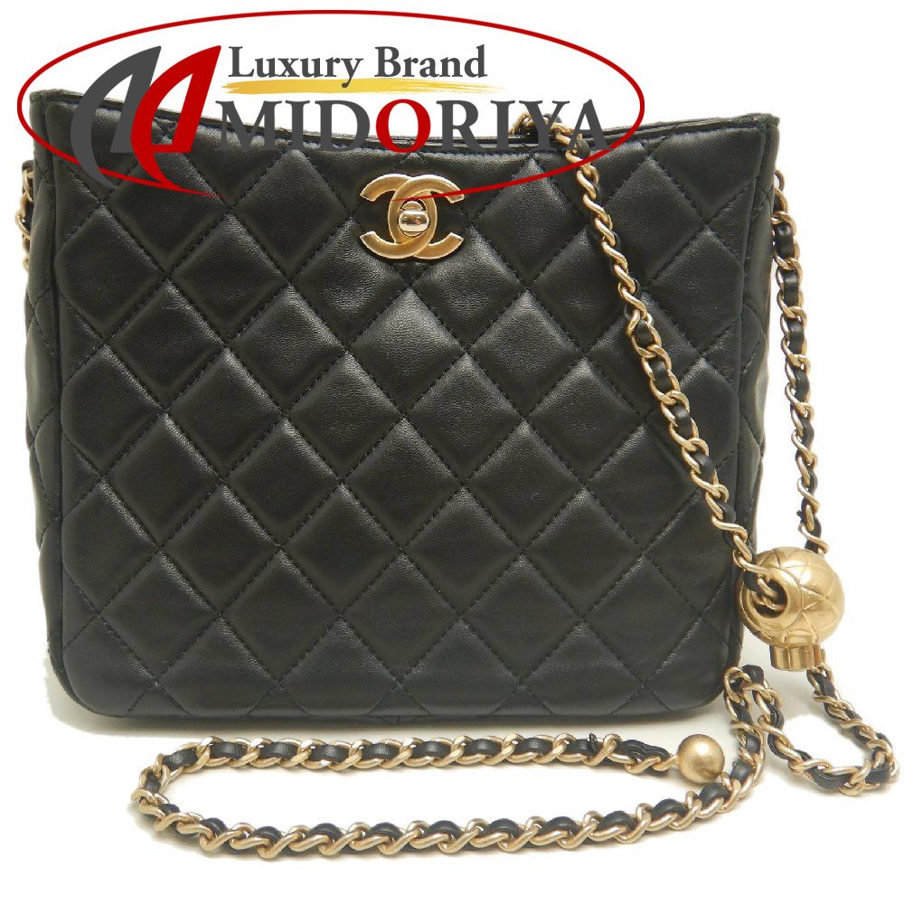 CHANEL シャネル マトラッセ スモールホーボー チェーンショルダーバッグ AS3259 ラムスキン ブラック レディース /253886【中古】