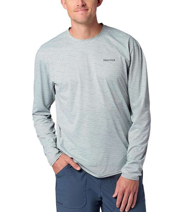 マーモット メンズ トップス シャツ Marmot AirExchange SolarShield Long Sleeve TShirt Boulder Creek Frequency