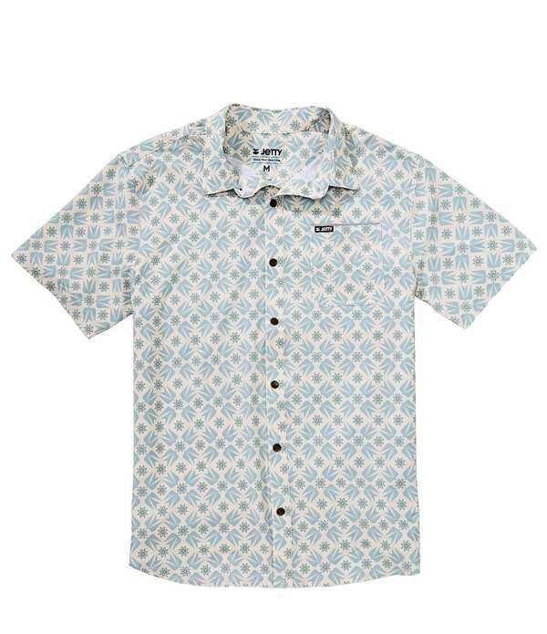 ジェッティ メンズ トップス シャツ JETTY Garwood Short Sleeve Woven Shirt LightPastel Green グリーン