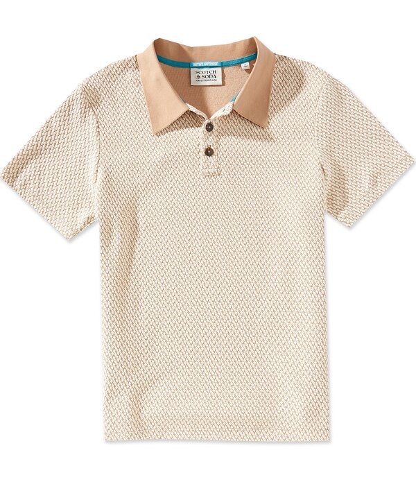 スコッチアンドソーダ メンズ トップス シャツ Scotch Soda Jacquard Short Sleeve Polo Shirt Amphora