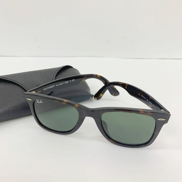 Ray-Ban レイバン サングラス アイウェア 眼鏡 WAYFARER ウェイファーラー RB2140-F べっ甲風 メンズ 52ロ22 3N ブラウン メガネ DF20023■