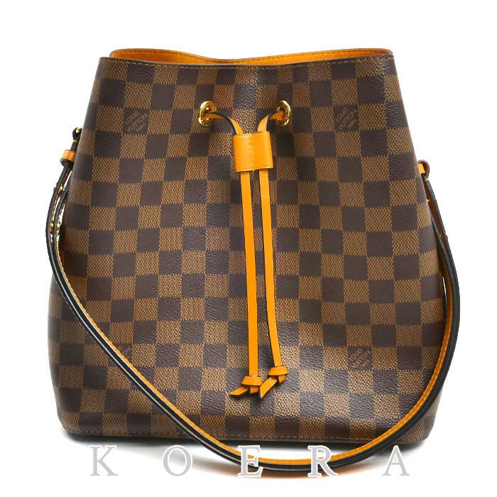 LOUIS VUITTON ルイ・ヴィトン ネオノエ ショルダーバッグ ダミエ エベヌ×サフラン N40213 IC/FK4169 レディース 中古 美品