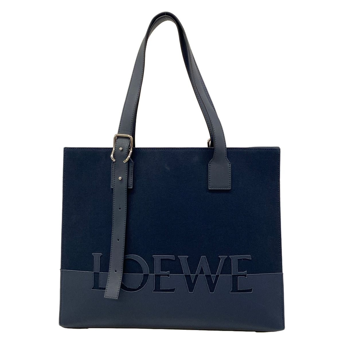 LOEWE(ロエベ) トートバッグ バックル トート B692K96X03 ネイビー レザー