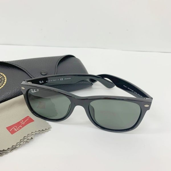 Ray-Ban レイバン サングラス アイウェア メガネ NEW WAYFARER RB2132F 紫外線対策 UVカット メンズ 55ロ18 ブラック 眼鏡 DF20026■