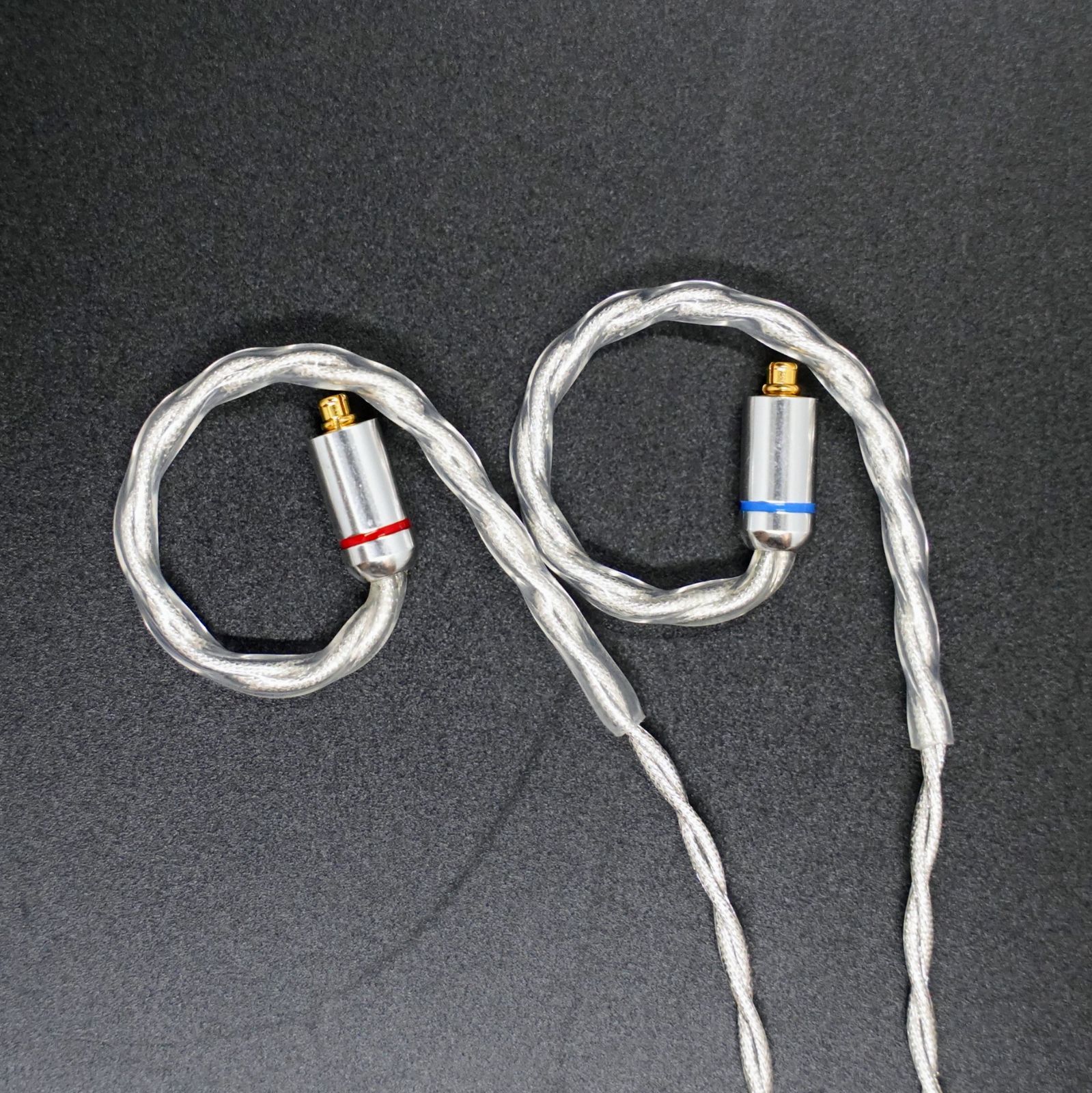1点のみ】7N粒子単結晶銅銀メッキ リッツ構造ケーブルMMCX 2.5mm
