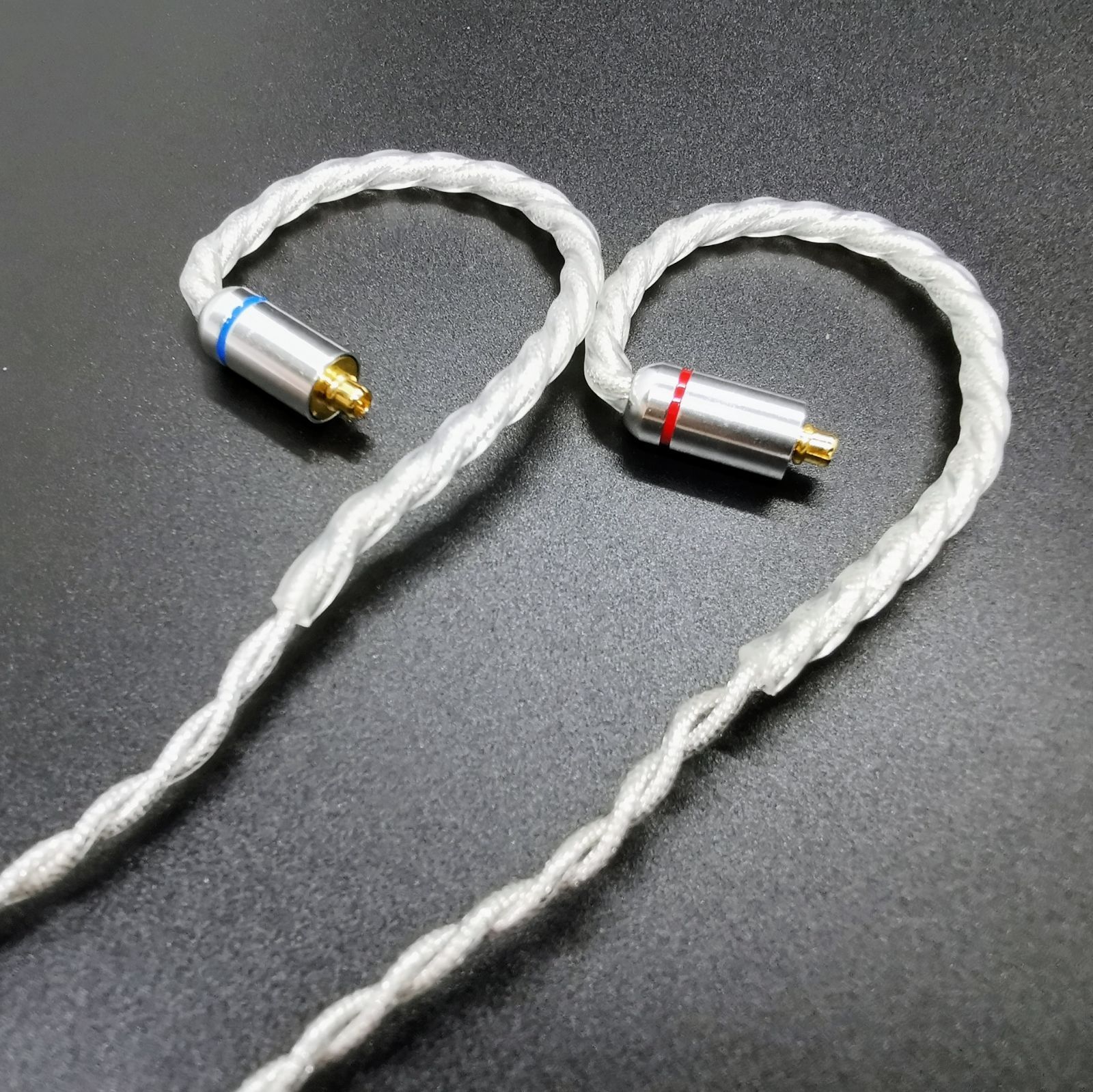 1点のみ】7N粒子単結晶銅銀メッキ リッツ構造ケーブルMMCX 2.5mm
