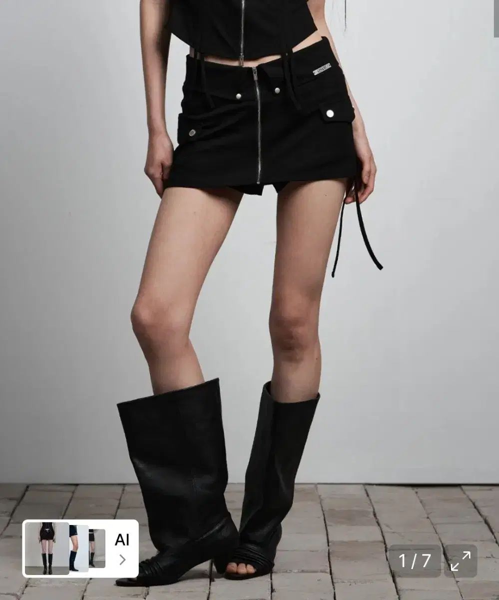 ユア(YOOA) フォールディング hedn スカート パンツ ブラック 7,360円
