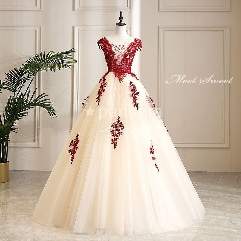 ウエディングドレス カラードレス 花嫁 二次会ドレス ベージュ プリンセスラインドレス ウェディングドレス 結婚式 イブニングドレス ロングドレス コンサート 発表会 大きいサイス パーティードレス カクテルドレス 前撮り 後撮り ブライダル フォーマル