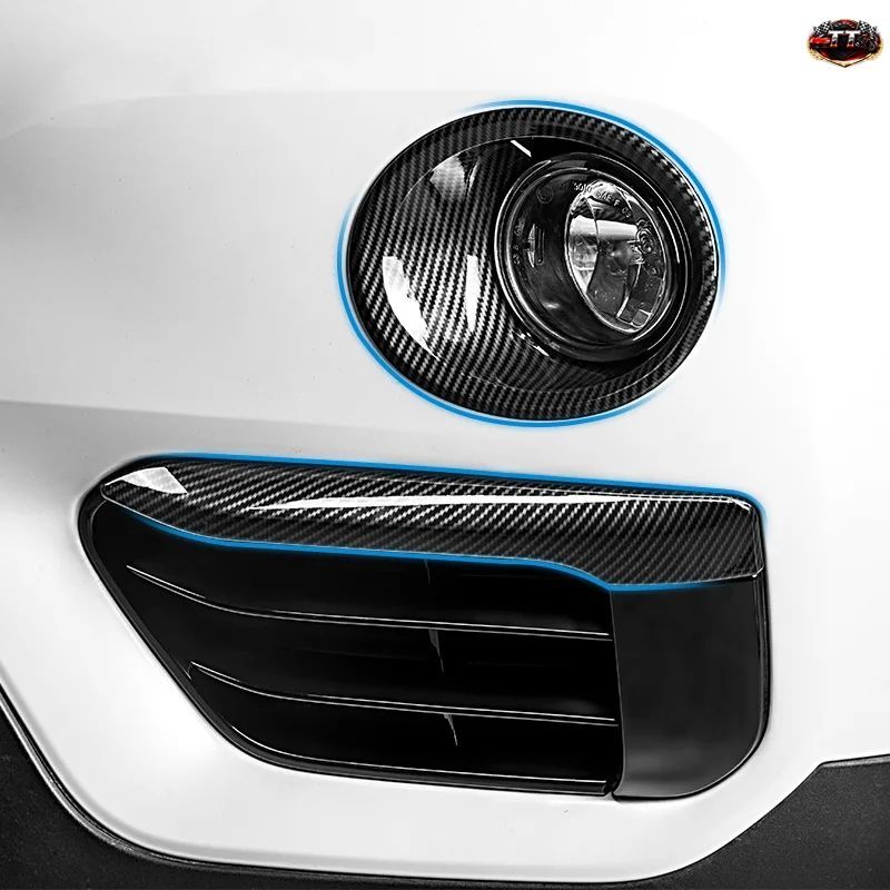 BMW X1 2016-2023用カーフォグランプアイブロウアイリッドフレームフロントフォグライトカバーヘッドライトエクステリア改造