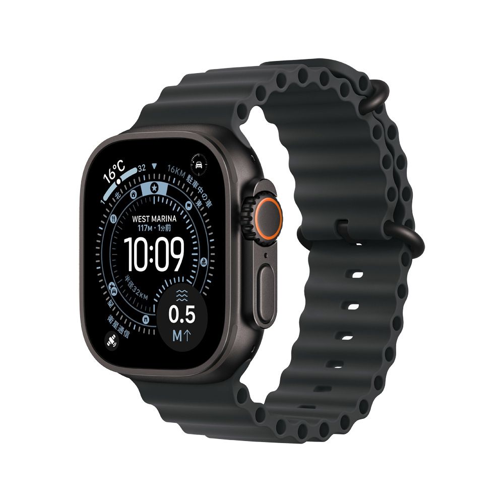 【楠本質店/元住吉】未開封新品　Apple/アップル　Apple Watch Ultra 第3世代　49mm　GPS+Cellularモデル　SIMフリー　MF0J4J/A　チタニウムケース/オーシャンバンド　ブラック【中古】