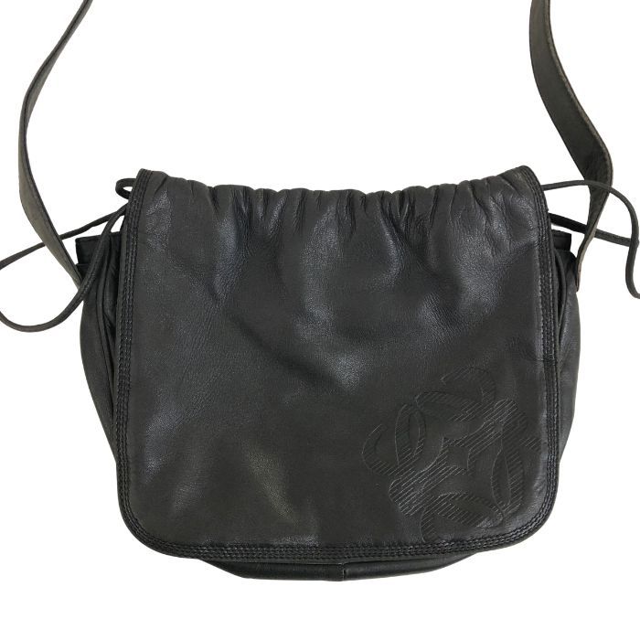 LOEWE ロエベ ショルダーバッグ アナグラム レザー ブラック 【中古】