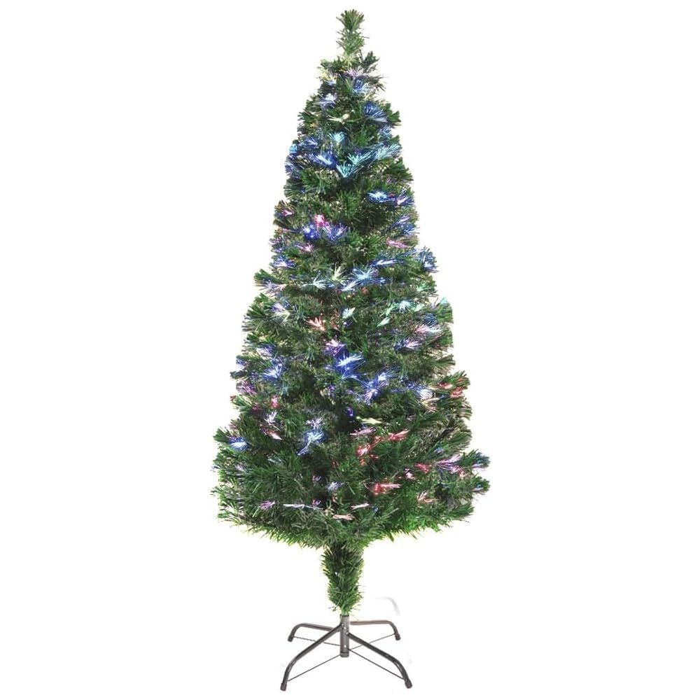 life_mart クリスマスツリー 光る ファイバーツリー 【 選べるサイズ 90～210cm シンプルデザイン 】 オブジェツリー 高輝 LED内蔵 自動カラーチェンジ 省エネ 簡単組立 防水 屋外 室内 おしゃれ (グリーン, 180cm)e 8,288円