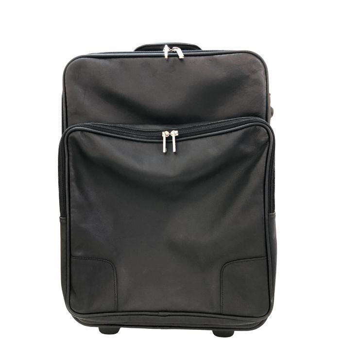 LOEWE ロエベ キャリーケース スーツケース アナグラム オールレザー ブラック【中古】