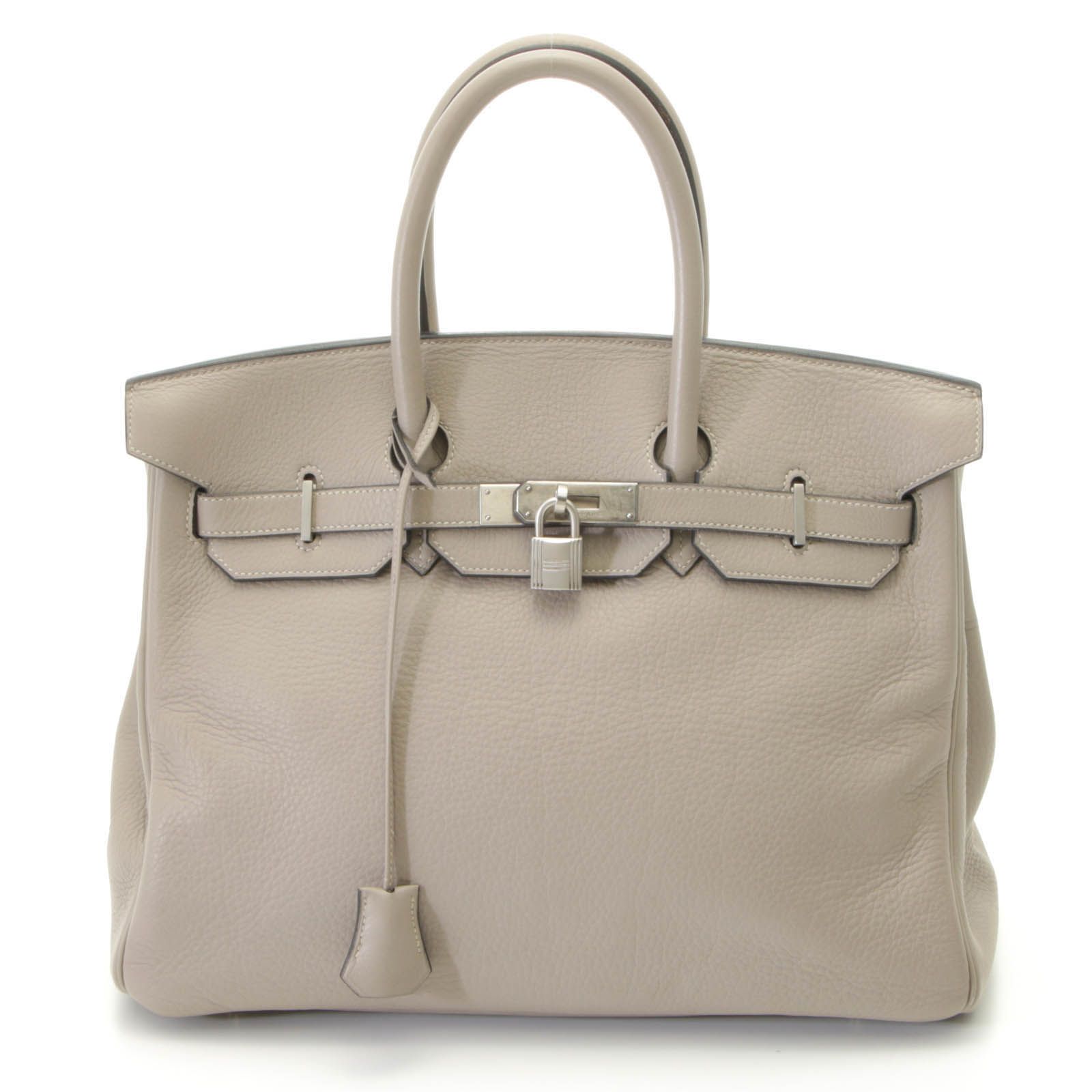 HERMES エルメス バーキン35 トゥルティエールグレー/SVマット ハンドバッグ トリヨンクレマンス トゥルティエールグレー/SVマット □Ｄ（2000年頃製造）刻印 レディース【中古】471