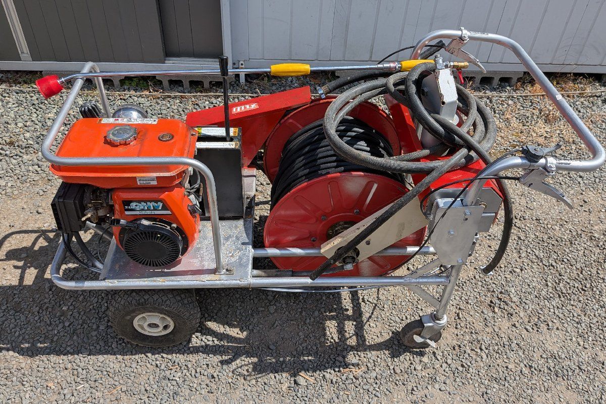 丸山 自走式ガソリンエンジン整列巻き取り動噴MS310 ノズル付き　送料別