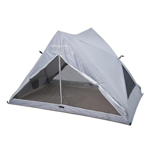 ★新品★[キャンパーズコレクション 山善] 傘みたいに広げるだけ パッとサッとテント リライズ フルクローズ メッシュ 3-4人用 簡単設置 ポップアップテント アッシュグレー PATR-220M(AG)
