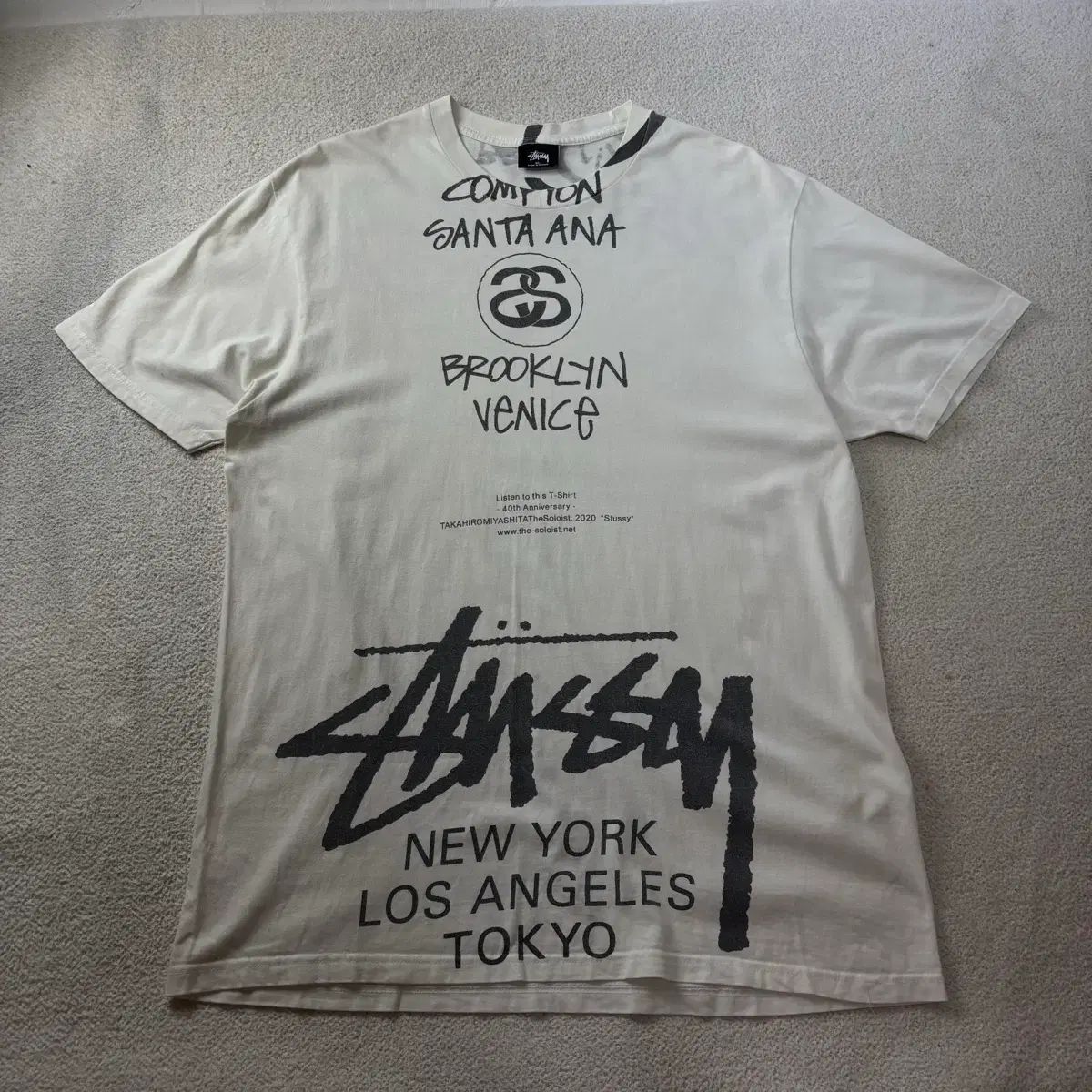 105 STUSSY × Takahiro Miyashita The Soloist WORLD TOUR Tシャツ #27 12,785円