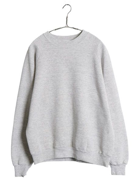 80s USA製 ジャージーズ 無地 スウェット XL 小さめ メンズ M レディース L / ヴィンテージ ブランク ソリッド トレーナー 裏起毛 グレー