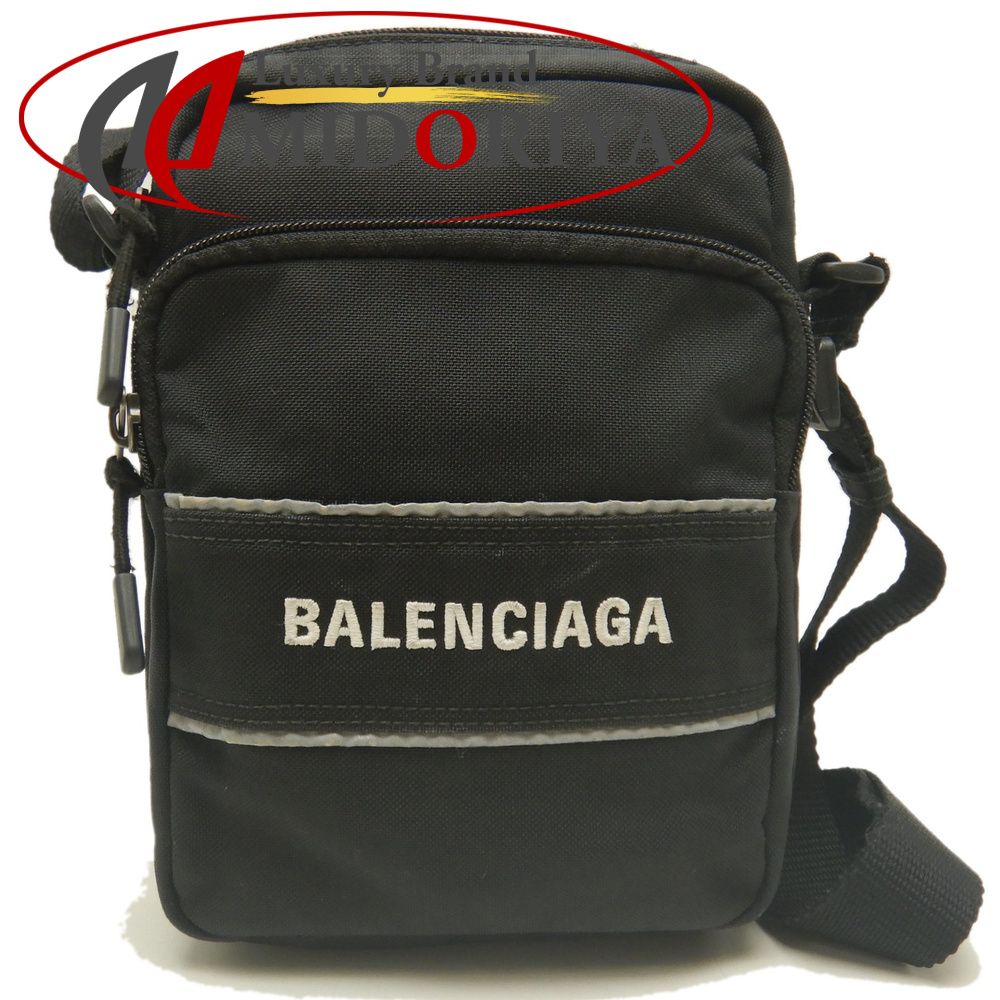 BALENCIAGA バレンシアガ スポーツ スモール メッセンジャーバッグ 638657 ショルダーバッグ ナイロン ブラック レディース /254092【中古】