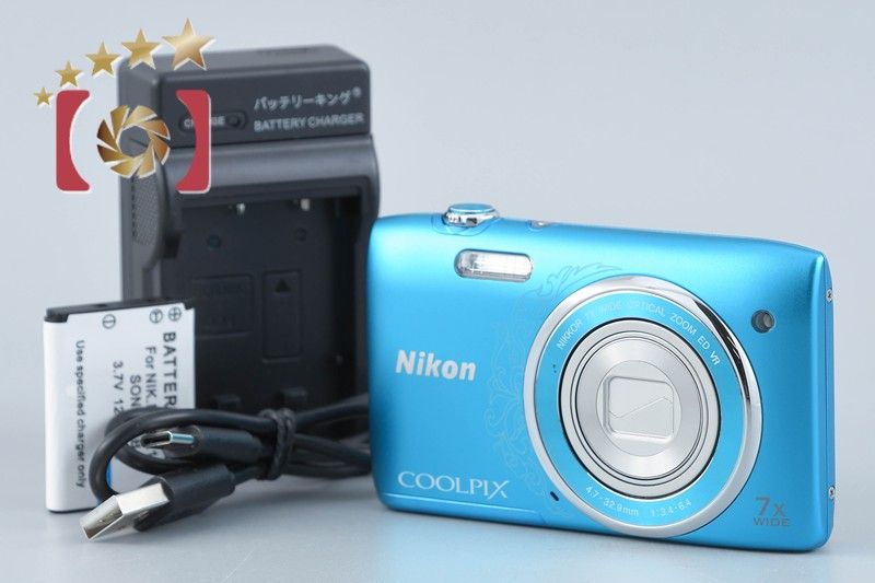 【中古】Nikon ニコン COOLPIX S3500 オリエンタルブルー コンパクトデジタルカメラ