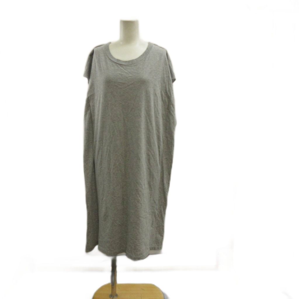 エムエムシックス メゾンマルジェラ MM6 Maison Margiela ノースリーブバックストライプワンピース S グレー ラウンドネック 32CT0865TJ202 /KK ■GY69